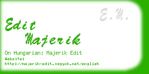 edit majerik business card